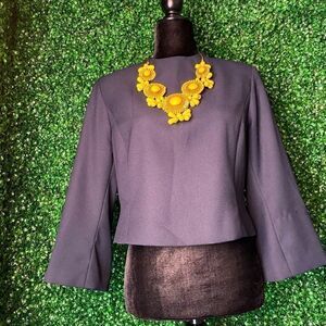 Neiman Marcus Navy Blouse 